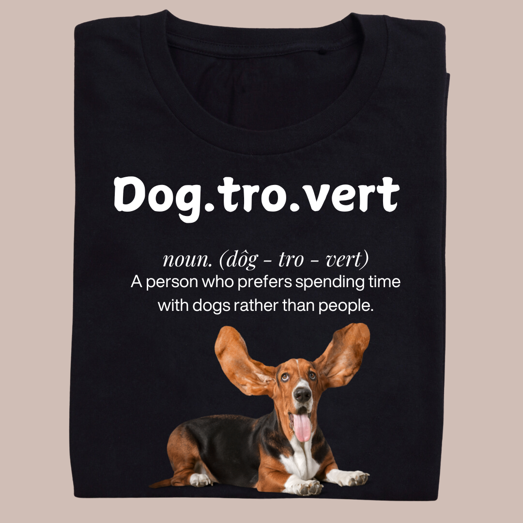 Dogtrovert Black Unisex T-shirt