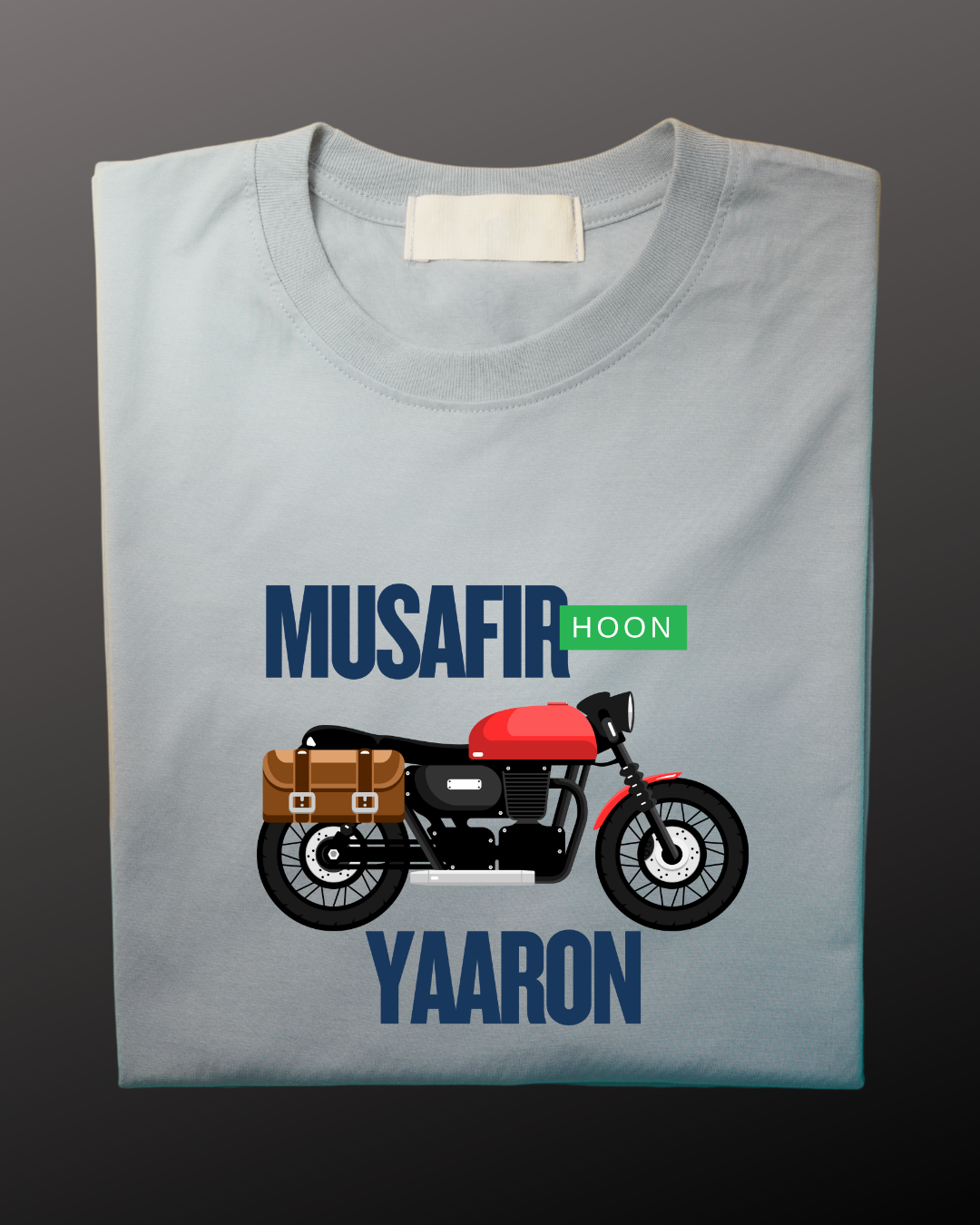 MUSAFIR HOON YAARON White Print Unisex T-Shirt