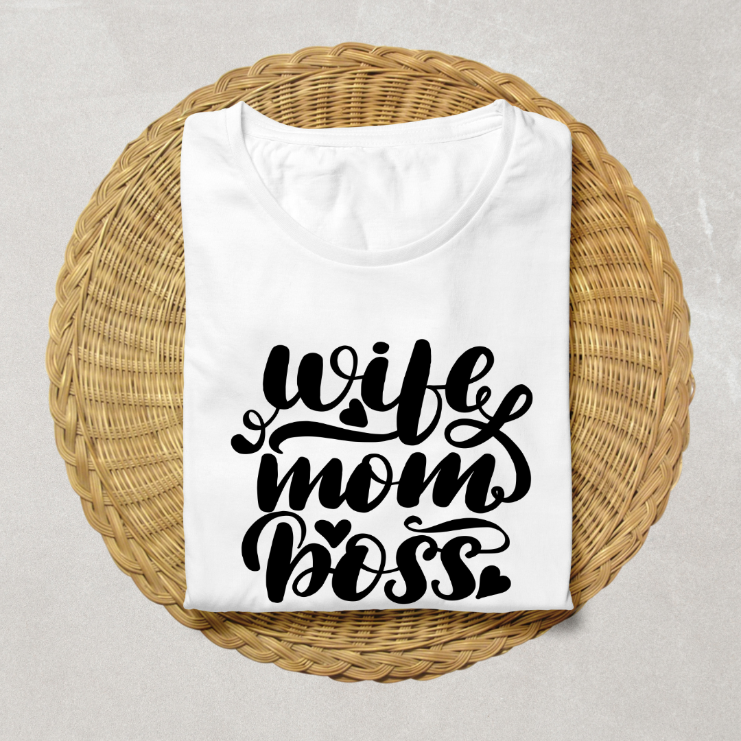 Wife, Mom, Boss Women's T-Shirt