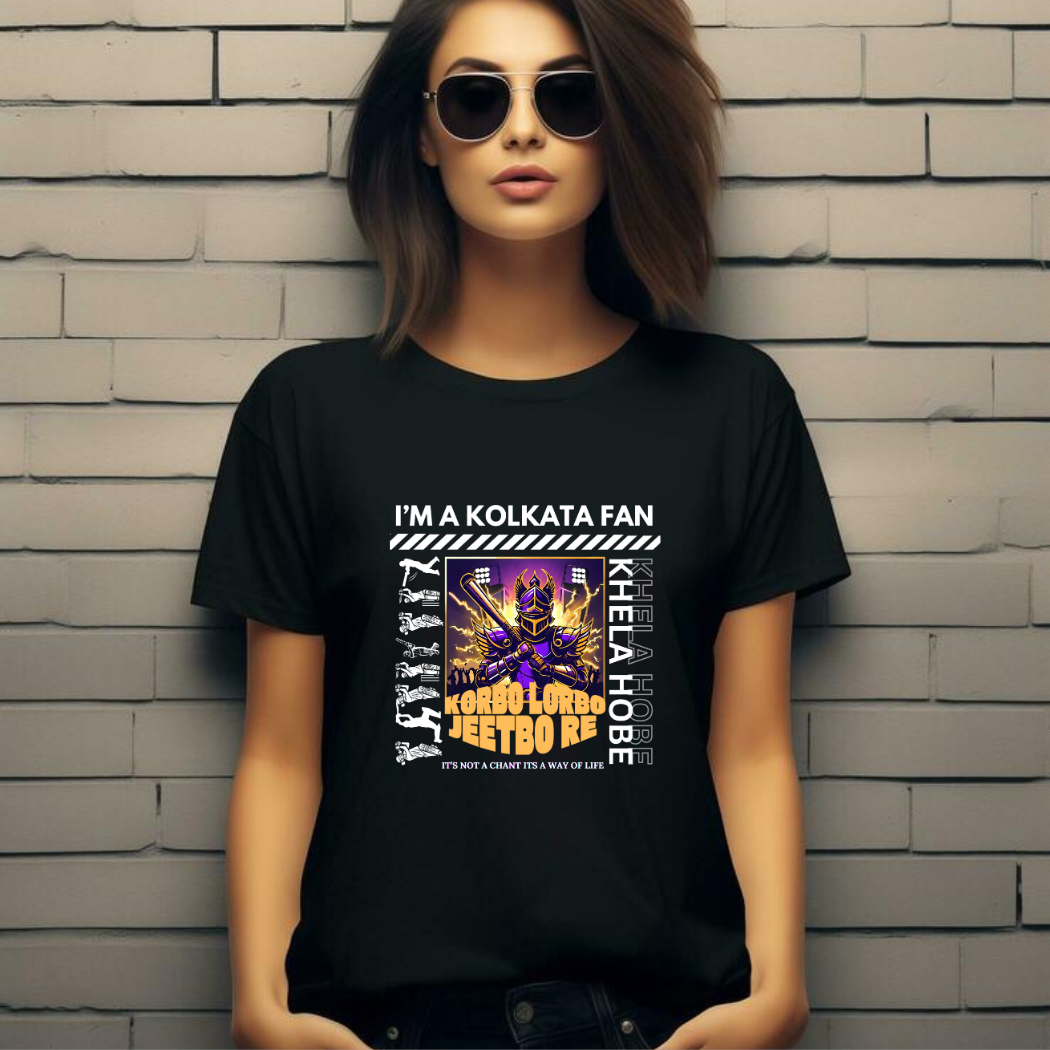 Korbo Lorbo Jeetbo Re: Kolkata Fan Unisex T-Shirt