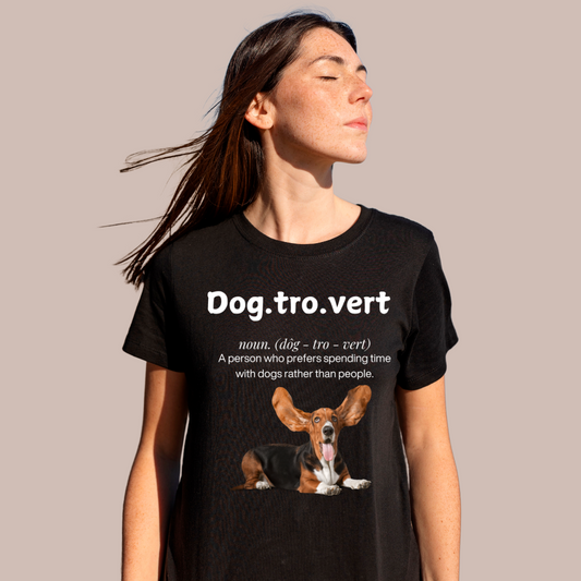 Dogtrovert Black Unisex T-shirt