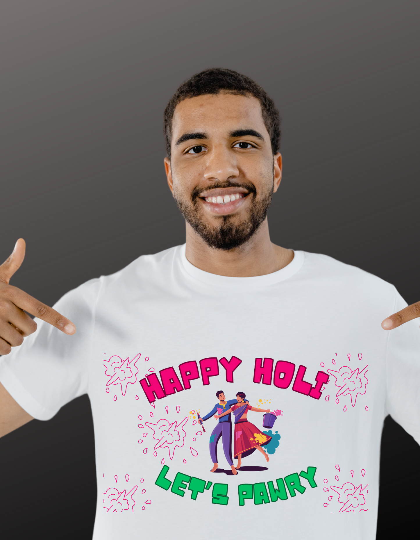 HAPPY HOLI LET'S PAWRY Unisex T-Shirt