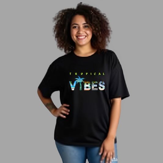 Tropical Vibes Oversized Unisex T-Shirt