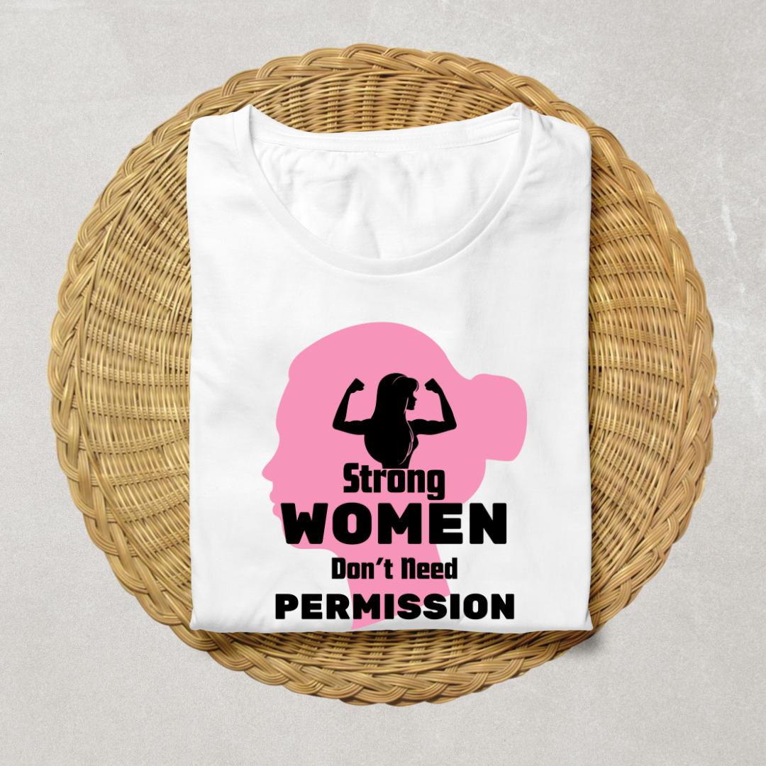 Strong Women Don't Need Permission Oversized Women's T-Shirt