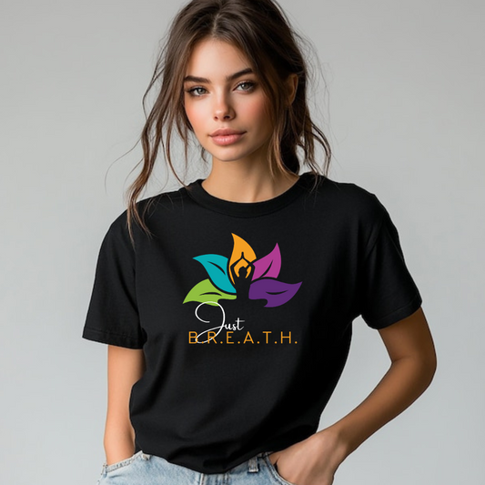 Just Breath 🌬️ Unisex Yoga T-Shirt 🧘‍♀️
