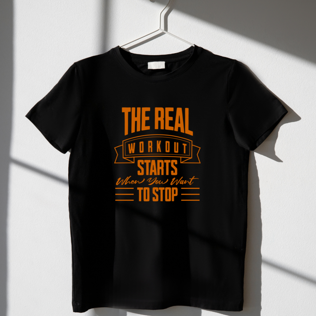 The Real Workout Starts When You Want to Stop Unisex T-Shirt