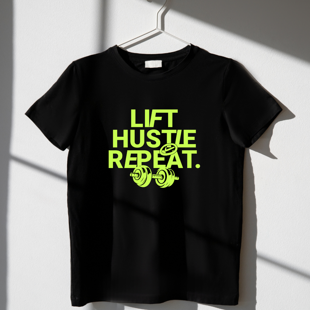 Lift Hustle Repeat Unisex T-Shirt