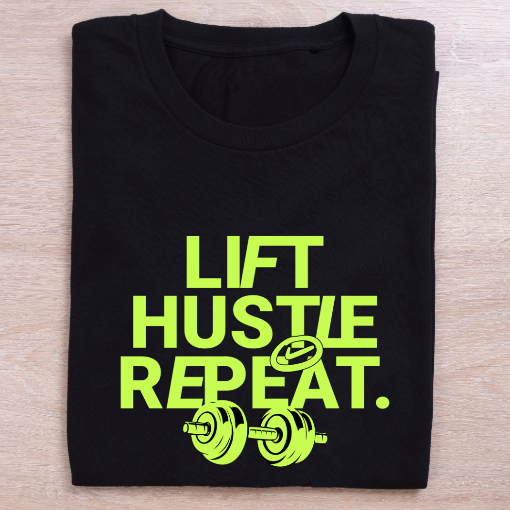 Lift Hustle Repeat Unisex T-Shirt