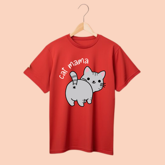 Cat Mama Half Sleeve T-Shirt