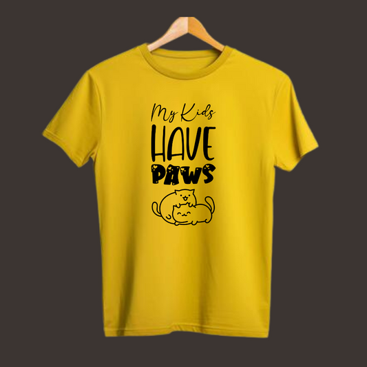 My Kids Have Paws Half Sleeve T-Shirt