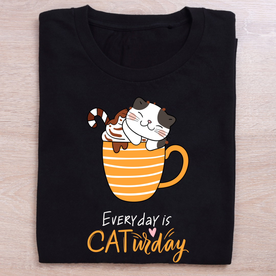 Every Day is Caturday Half Sleeve T-Shirt