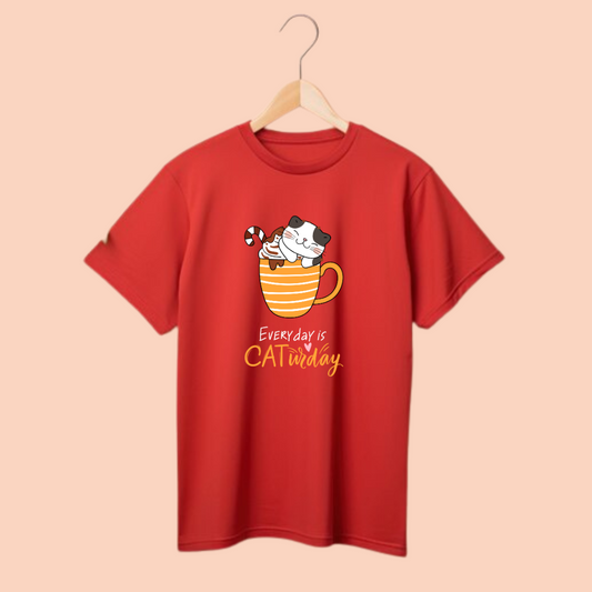 Every Day is Caturday Half Sleeve T-Shirt