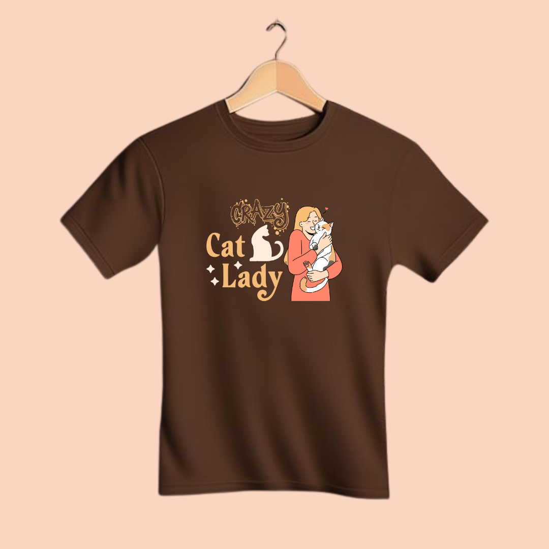 Crazy Cat Lady Half Sleeve T-Shirt