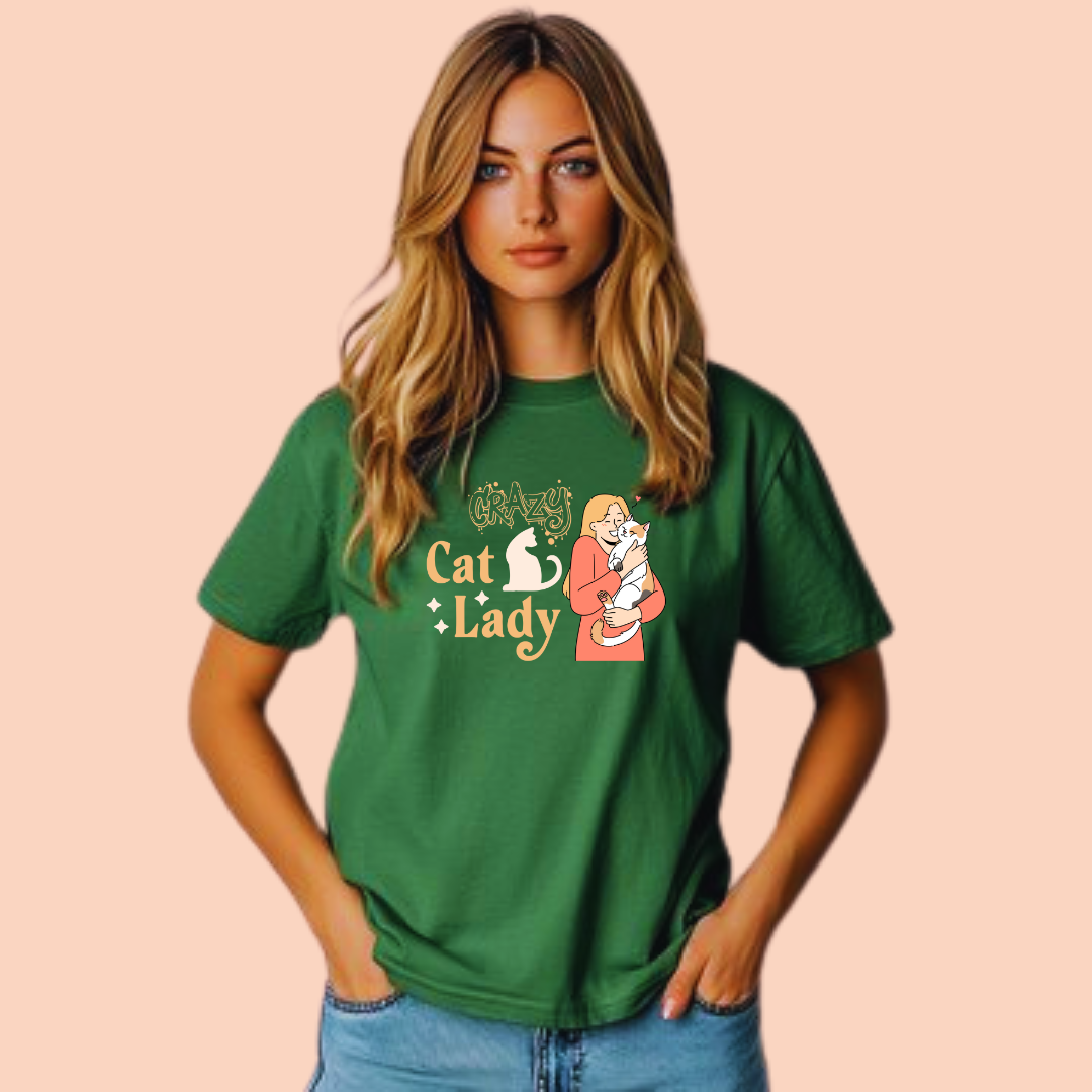 Crazy Cat Lady Half Sleeve T-Shirt