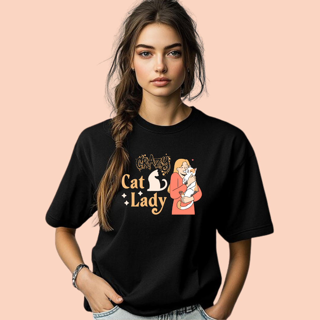 Crazy Cat Lady Half Sleeve T-Shirt