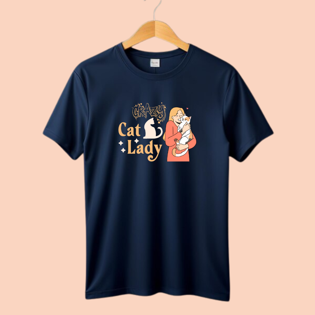 Crazy Cat Lady Half Sleeve T-Shirt