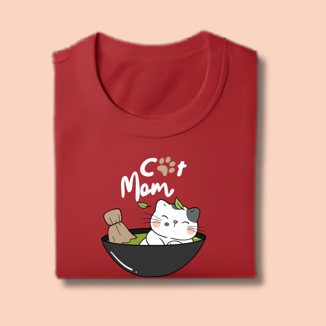 Cat Mom Half Sleeve T-Shirt