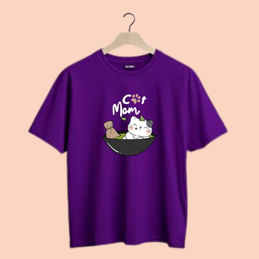 Cat Mom Half Sleeve T-Shirt