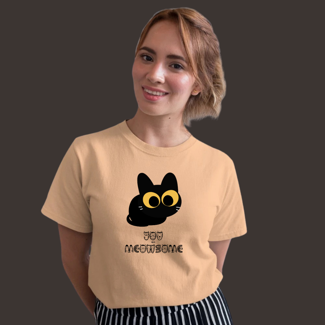 You're Meowsome Half Sleeve T-Shirt