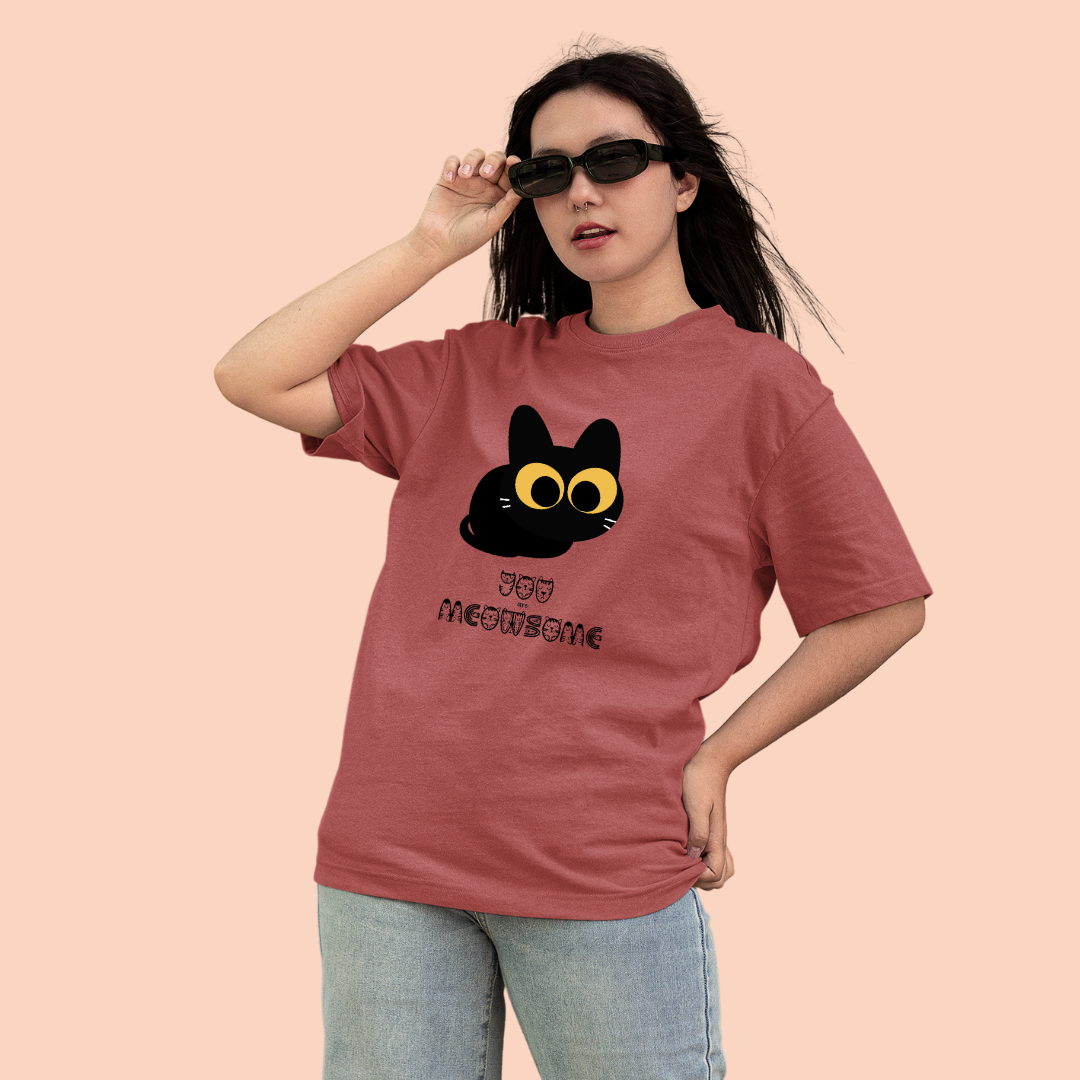 You're Meowsome Half Sleeve T-Shirt