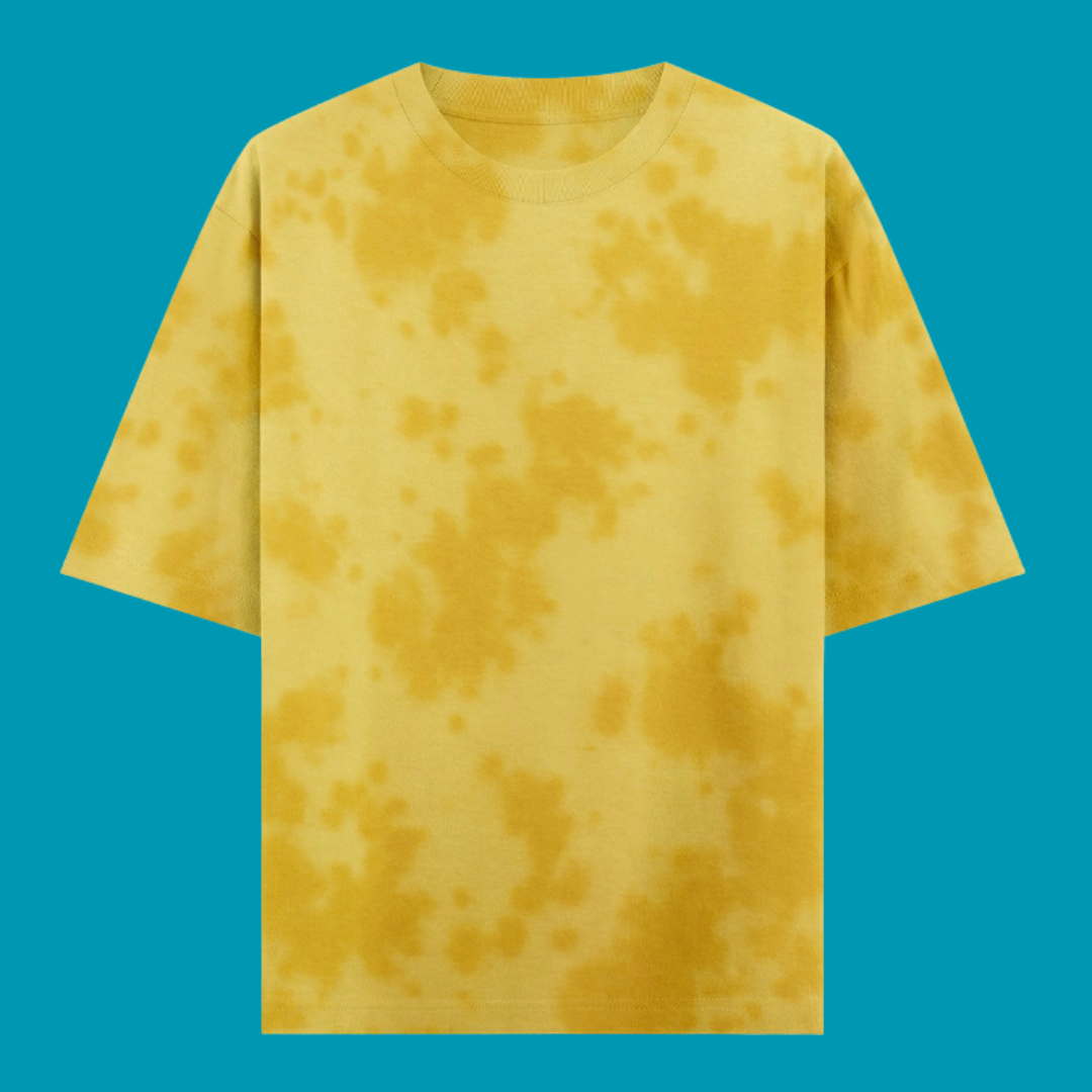 Oversized Yellow Unisex Co-ords | Premium Tie-Dye Streetwear Set