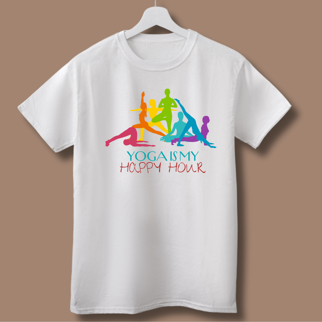 Yoga Is My Happy Hour 🧘♀️ Unisex T-Shirt