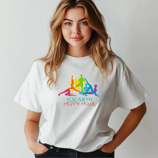 Yoga Is My Happy Hour 🧘♀️ Unisex T-Shirt