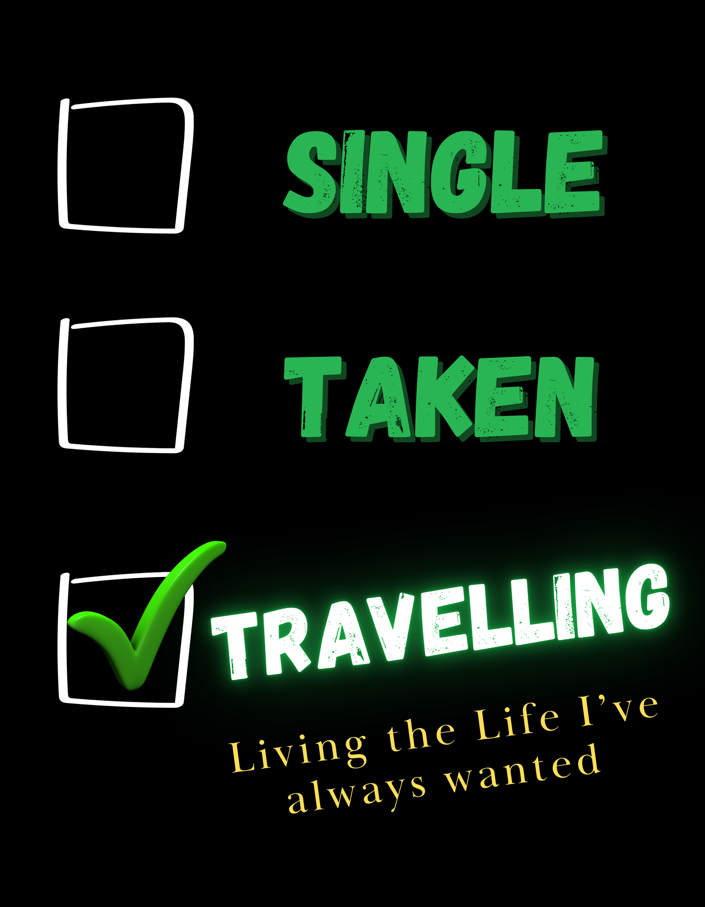 SINGLE, TAKEN, TRAVELING Unisex T-Shirt