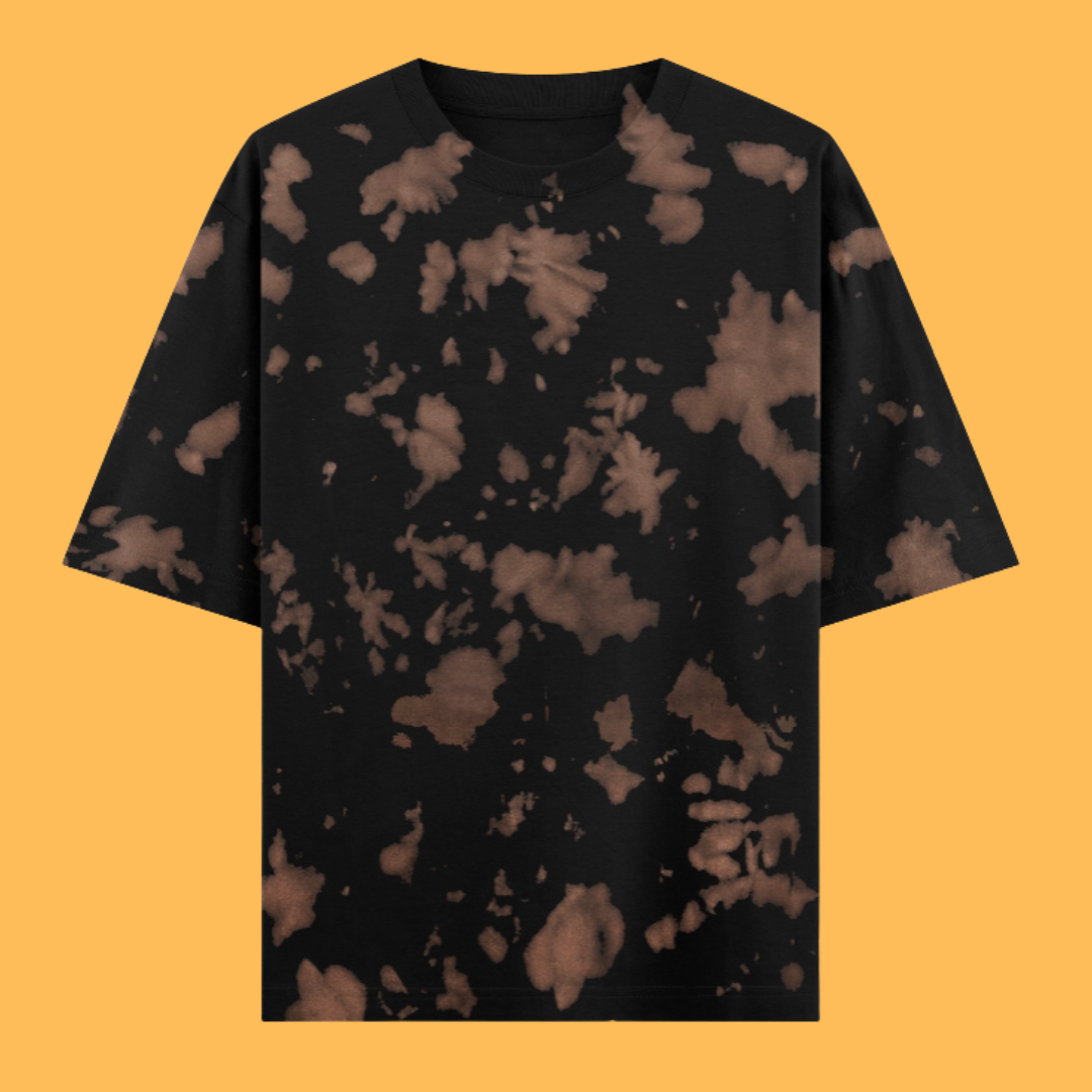Oversized Brown & Black Unisex Co-ords | Premium Tie-Dye Streetwear Set
